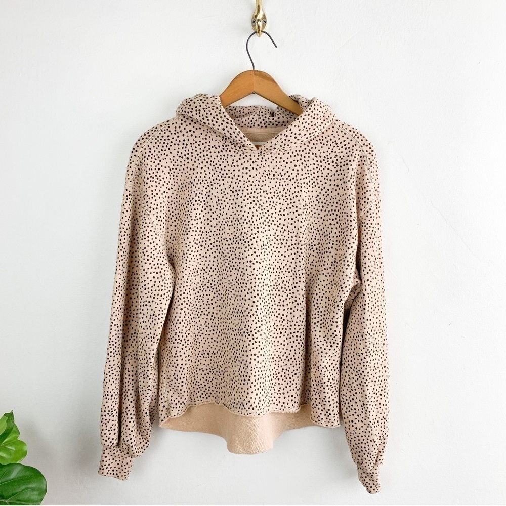 Abercrombie & Fitch Soft A&F Collection Animal Print Polka Dot Hoodie Sz XS